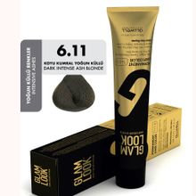 Glam Look Hair Color Dark Intense Ash Blonde Koyu Kumral Yoğun Küllü 6.11 100 ml Kalıcı Saç Boyası