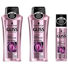 Gliss 2x360 ml Serum Deep Repair Şampuan + 200 ml Sıvı Saç Kremi