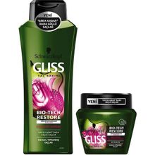 Gliss Bio-Tech Restore 500 ml Güçlendirici Şampuan + 300 ml Saç Bakım Maskesi