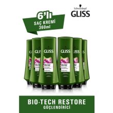 Gliss Bio-Tech Restore Güçlendirici 360 ml 6 Adet Saç Bakım Kremi