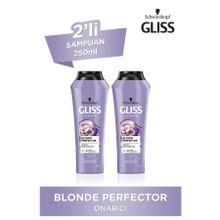Gliss Blonde Perfector 2x250 ml Mor Şampuan