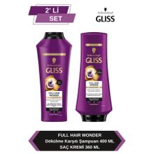 Gliss Full Hair Wonder 360 ml Saç Kremi + 400 ml Dökülme Karşıtı Şampuan