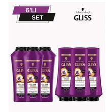 Gliss Full Hair Wonder 3x360 ml Saç Kremi + 3x400 ml Dökülme Karşıtı Şampuan