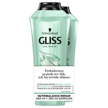 Gliss Nutribalance Repair Dökülme Karşıtı 2x360 ml Şampuan