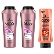 Gliss Serum Deep Repair 2x360 ml Şampuan + 400 ml Magnificent Saç Kremi
