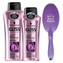 Gliss Serum Deep Repair 525 ml Şampuan+Deep Repair 360 ml Şampuan+Tarak Seti