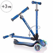 Globber Elite Deluxe Işıklı Lacivert 3 Tekerlekli Çocuk Scooter