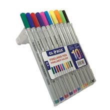 Globox 10 Renk Pvc Kutu Fineliner Keçe Uçlu Kalem