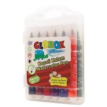Globox 12 Renk Plastik Kutulu Keçeli Kalem