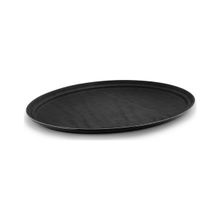 Globy 56x68.5 cm Siyah Oval Kaymaz Tepsi