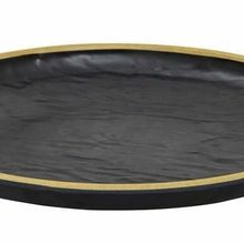 Globy Açık Büfe Yellow 30.5x30.5x4 cm Yuvarlak Servis Sunum Tabağı