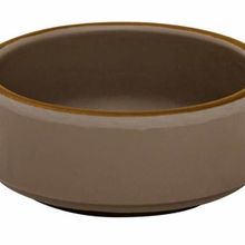 Globy Melamin Kahverengi 8x8x3 cm 6'lı Mini Yuvarlak Sos Kase