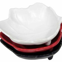 Globy Melamin Minimal Kırmızı 10 cm 6'lı Yaprak Kase Sosluk