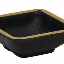Globy Melamin Siyah 8x8x3 cm 6'lı Kare Sos Tabak