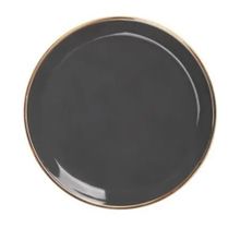 Glore Antrasit Altın 6x20 cm Pasta Tabak