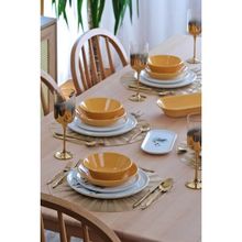 Glore Asya Blue Flower Altın Yaldızlı 27 Parça 6 Kişilik Seramik Yemek Takımı