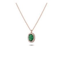 Glorria EG0353 Oval Anturaj Gümüş Kolye