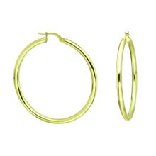 Glorria İnce Halka 4 cm Gümüş Küpe