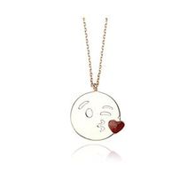 Glorria NP0057 Öpücük Emoji Gümüş Kadın Kolye