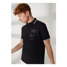 Gmg Fırenze GU23MSS03041 Polo Yaka Siyah Erkek T-Shirt