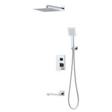 GMS Ankastre Kare 3 Yönlü Banyo Duş Bataryası