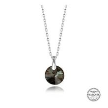GMS Swarovski Crystal İris Yeşil Taşlı Kadın Gümüş Kolye