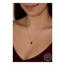 GMS Swarovski Crystal Taşlı Ametist Gümüş Kadın Gümüş Kolye