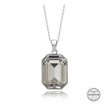 GMS Swarovski Crystal Taşlı Baget Kadın Gümüş Kolye