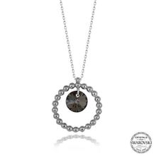 GMS Swarovski Crystal Taşlı Halka Kadın Gümüş Kolye