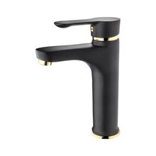 GMS ZM200 Zümra Siyah Altın Lavabo Musluk Bataryası