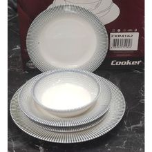 Göksan Mutfak 4162 Desenli Lüks 24 Parça Porselen Yemek Takımı