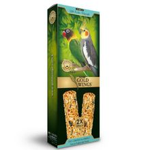 Gold Wings Premium Paraket 2'li Kraker Meyveli Kuş Yemi