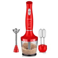 Goldmaster Blendmaster Kırmızı 1000 Watt Sessiz Hız Ayarlı 3 In 1 Doğrama Karıştırma Blender Seti