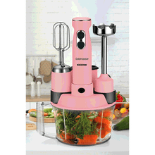 Goldmaster ElenaMax Pembe 1000 Watt Hız Ayarlı %100 Bakır Motor 5 in 1 Mutfak Robotu Multi Blender Seti