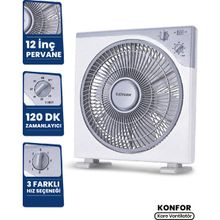 Goldmaster Konfor 12 inç Zamanlayıcılı Kare Vantilatör