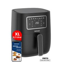 Goldmaster Preto 5.7 lt 1700W XL Dijital Dokunmatik 8 Ön Programlı Yağsız Airfryer