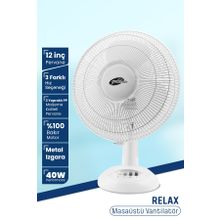 Goldmaster Relax 40 Watt 12 inch Bakır Motorlu 3 Farklı Hız Ayarlı Masaüstü Vantilatör