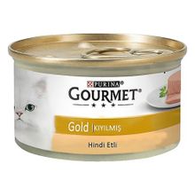 Gourmet 10x85 gr Gold Kıyılmış Hindi Etli Yetişkin Yaş Kedi Maması