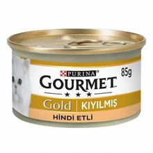 Gourmet 6x85 gr Gold Kıyılmış Hindi Etli Yetişkin Kedi Konservesi