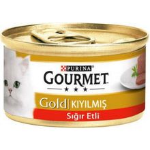 Gourmet 6x85 gr Gold Kıyılmış Sığır Eti Kedi Konservesi