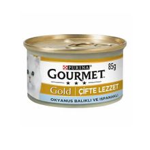 Gourmet Gold 6x85 gr Çifte Lezzet Okyanus Balikli Sebzeli Yetiskin Kedi Konservesi