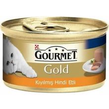 Gourmet Gold 6x85 gr Kıyılmış Hindili Yetişkin Kedi Konservesi