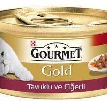 Gourmet Gold 85 gr Tavuk ve Ciğerli Yetişkin Konserve Kedi Maması