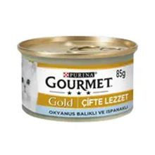 Gourmet Gold Çifte Lezzet Okyanus Balığı Ispanaklı Konserve 85 gr Kedi Maması