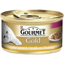 Gourmet Gold Hindili ve Ördekli 12x85 gr Kedi Konserve