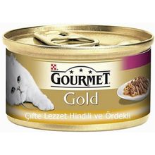 Gourmet Gold Hindili ve Ördekli 85 gr Yetişkin Kedi Konserve