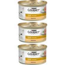 Gourmet Gold Kıyılmış Hindili Premium Yaş 3x85 gr Kedi Maması