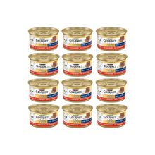 Gourmet Gold Kıyılmış Sığır Etli 12x85 gr Kedi Konserve Maması