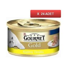 Gourmet Gold Kıyılmış Tavuklu 24x85 gr Yetişkin Kedi Konservesi