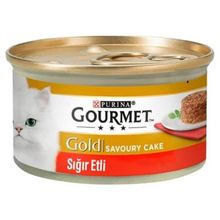 Gourmet Gold Savoury Cake Sığır Etli Konserve Yetişkin 85 gr Kedi Maması